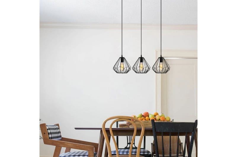Loftlampe Diamant Tre Sort - Sort - Belysning - Lamper & indendørsbelysning - Loftlampe - Pendellamper & hængelamper