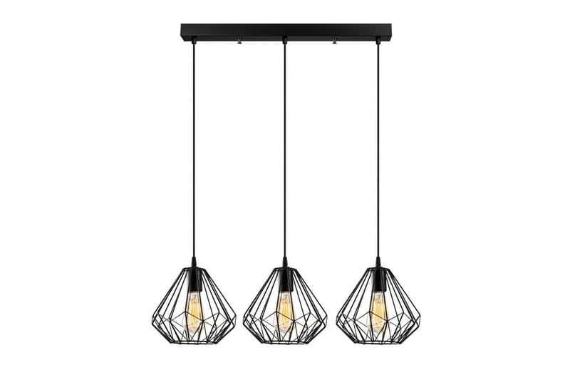 Loftlampe Diamant Tre Sort - Sort - Belysning - Lamper & indendørsbelysning - Loftlampe - Pendellamper & hængelamper