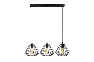Loftlampe Diamant Tre Sort - Sort - Belysning - Lamper & indendørsbelysning - Loftlampe - Pendellamper & hængelamper