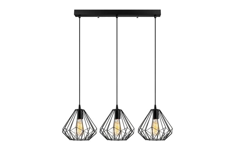 Loftlampe Diamant Tre Sort - Sort - Belysning - Lamper & indendørsbelysning - Loftlampe - Pendellamper & hængelamper