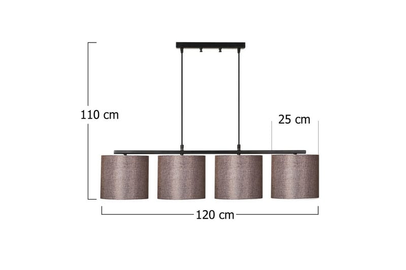 Loftlampe Donria Sort / Brun - Brun/Sort - Belysning - Lamper & indendørsbelysning - Loftlampe - Pendellamper & hængelamper