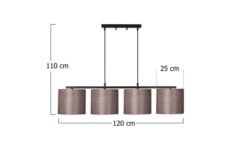 Loftlampe Donria Sort / Brun - Brun/Sort - Belysning - Lamper & indendørsbelysning - Loftlampe - Pendellamper & hængelamper