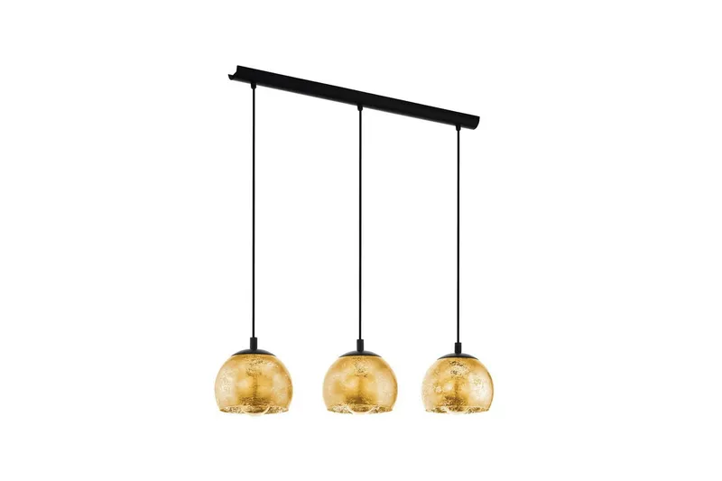 Loftlampe Eglo Albaraccin med 3 Lamper, Guld/Sort