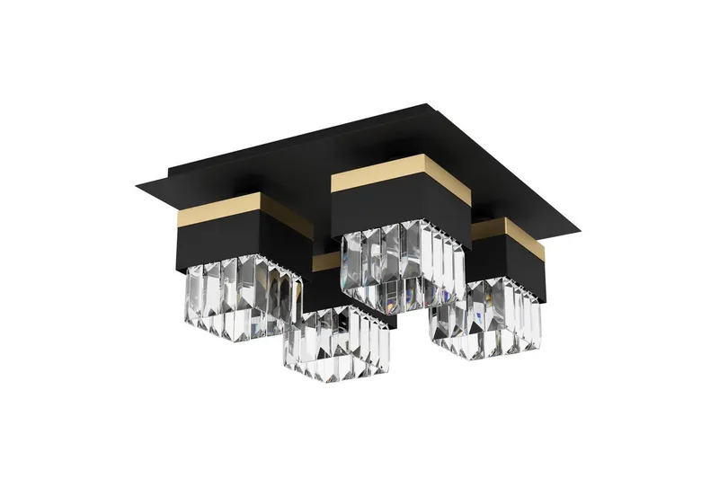 Loftlampe Eglo Barrancas, Sort/Guld
