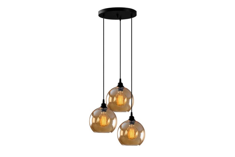 Loftlampe Elanorstead Three Rany / Sort, Guld/Sort