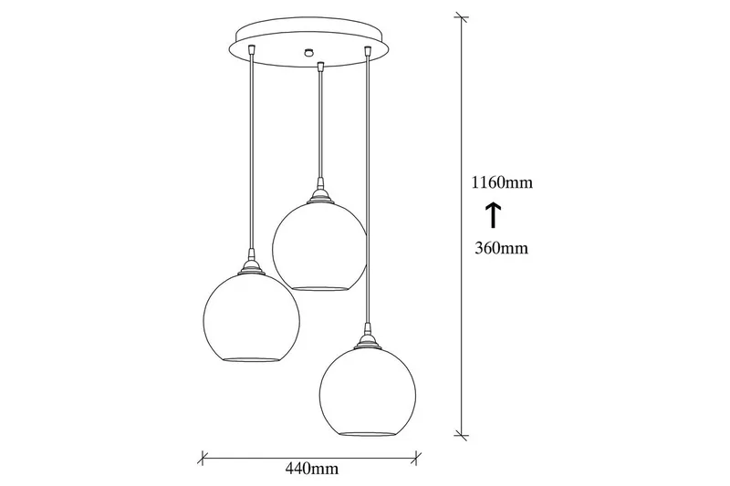 Loftlampe Elanorstead Three Rany / Sort - Guld/Sort - Belysning - Lamper & indendørsbelysning - Loftlampe - Pendellamper & hængelamper
