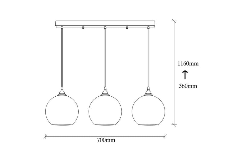 Loftlampe Elanorstead Tre Rany / Sort Vandret - Guld/Sort - Belysning - Lamper & indendørsbelysning - Loftlampe - Pendellamper & hængelamper