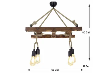 Loftlampe Eluna Valnød - Brun - Belysning - Lamper & indendørsbelysning - Loftlampe - Pendellamper & hængelamper