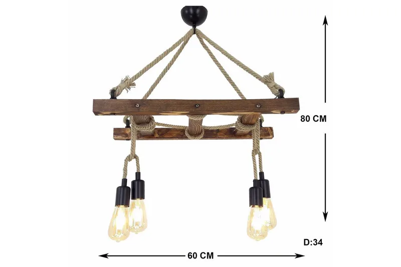 Loftlampe Eluna Valnød - Brun - Belysning - Lamper & indendørsbelysning - Loftlampe - Pendellamper & hængelamper