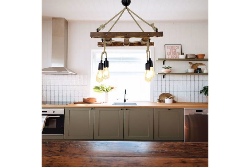 Loftlampe Eluna Valnød - Brun - Belysning - Lamper & indendørsbelysning - Loftlampe - Pendellamper & hængelamper