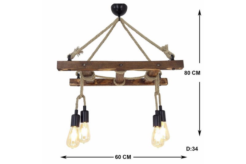 Loftlampe Eluna Valnød - Brun - Belysning - Lamper & indendørsbelysning - Loftlampe - Pendellamper & hængelamper