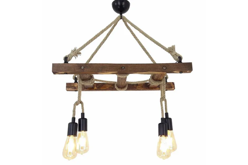 Loftlampe Eluna Valnød, Brun