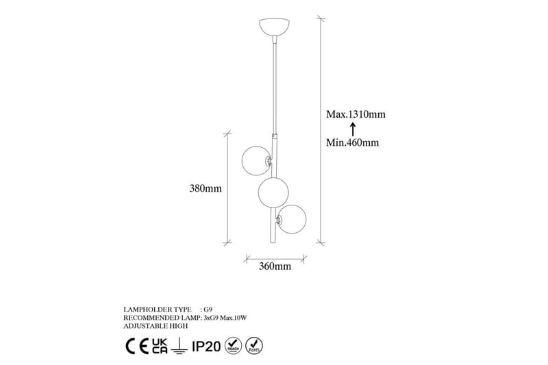Loftlampe Elvon Rany - Guld - Belysning - Lamper & indendørsbelysning - Loftlampe - Pendellamper & hængelamper
