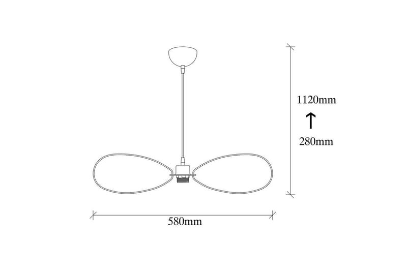 Loftlampe Emrith Sort - Sort - Belysning - Lamper & indendørsbelysning - Loftlampe - Pendellamper & hængelamper