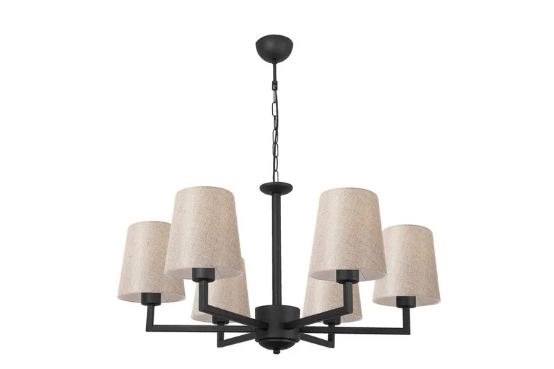 Loftlampe Fenda Sort / Creme, Sort