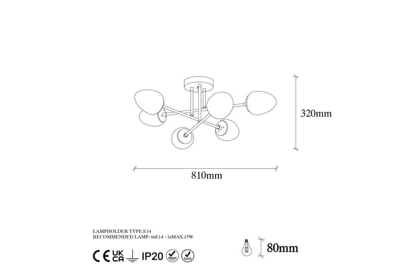 Loftlampe Grevan Vintage - Multifarvet - Belysning - Lamper & indendørsbelysning - Loftlampe - Plafond