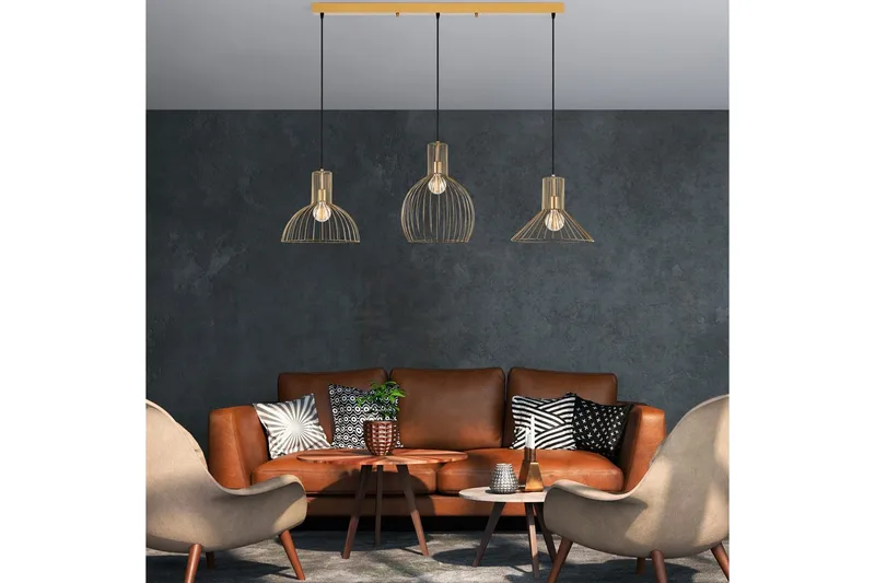 Loftlampe Halven Gold - Guld - Belysning - Lamper & indendørsbelysning - Loftlampe - Pendellamper & hængelamper