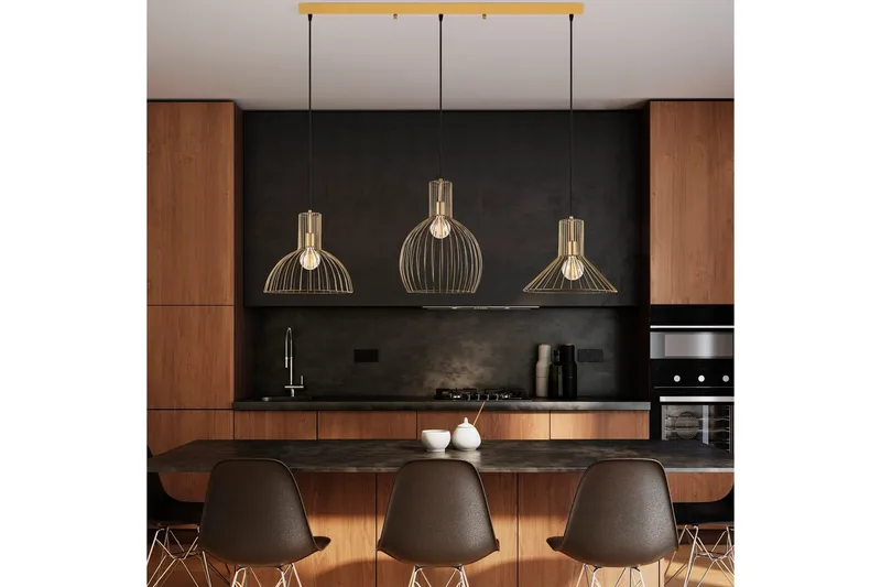 Loftlampe Halven Gold - Guld - Belysning - Lamper & indendørsbelysning - Loftlampe - Pendellamper & hængelamper