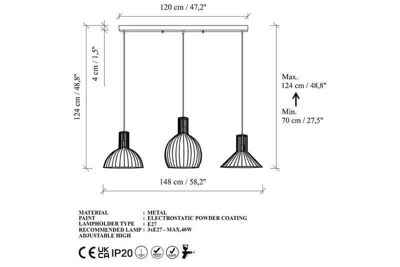 Loftlampe Halven Gold - Guld - Belysning - Lamper & indendørsbelysning - Loftlampe - Pendellamper & hængelamper