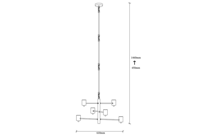 Loftlampe Hexaia Op Sort - Sort - Belysning - Lamper & indendørsbelysning - Loftlampe - Pendellamper & hængelamper