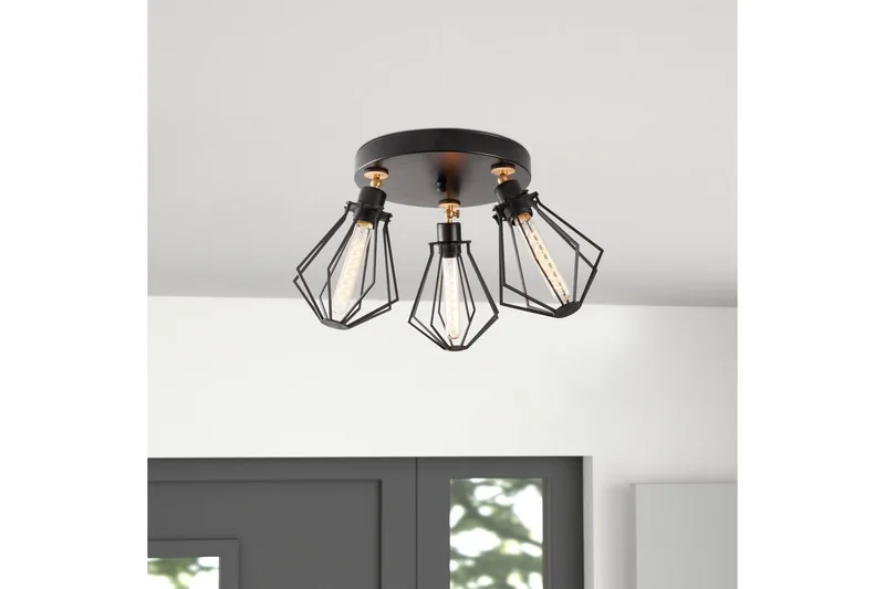 Loftlampe Hillmere Sort / Rany - Guld/Sort - Belysning - Lamper & indendørsbelysning - Loftlampe - Plafond