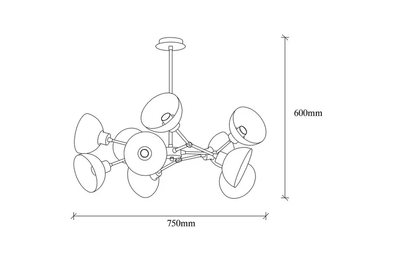 Loftlampe Ilmare Moonza Sort - Sort - Belysning - Lamper & indendørsbelysning - Loftlampe - Pendellamper & hængelamper
