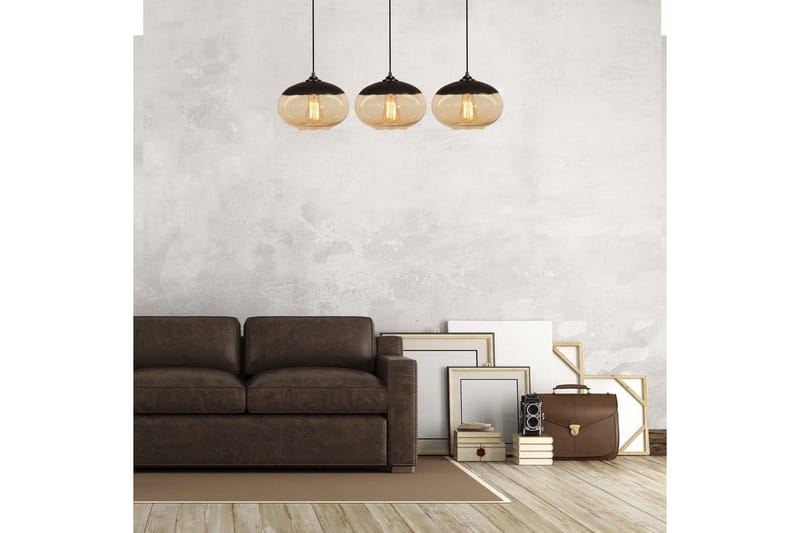 Loftlampe Jeba Tre Sort / Honning - Sort - Belysning - Lamper & indendørsbelysning - Loftlampe - Pendellamper & hængelamper