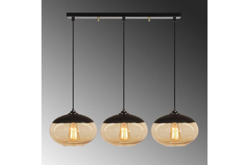 Loftlampe Jeba Tre Sort / Honning - Sort - Belysning - Lamper & indendørsbelysning - Loftlampe - Pendellamper & hængelamper