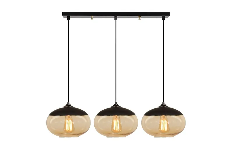 Loftlampe Jeba Tre Sort / Honning, Sort