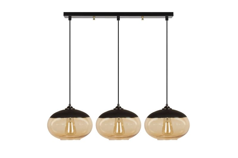 Loftlampe Jeba Tre Sort / Honning - Sort - Belysning - Lamper & indendørsbelysning - Loftlampe - Pendellamper & hængelamper