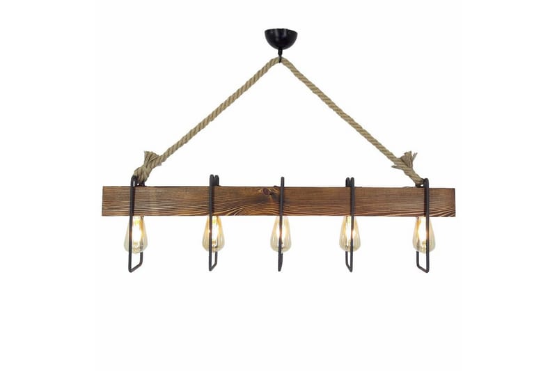 Loftlampe Kalldrun Valnød / Sort / Beige - Valnød / Sort / Beige - Belysning - Lamper & indendørsbelysning - Loftlampe - Pendellamper & hængelamper