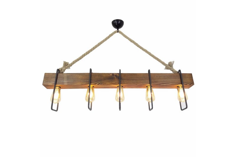 Loftlampe Kalldrun Valnød / Sort / Beige - Valnød / Sort / Beige - Belysning - Lamper & indendørsbelysning - Loftlampe - Pendellamper & hængelamper