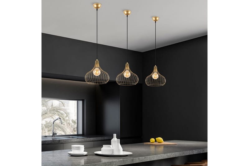 Loftlampe Kiron Skinnende guld - Skinnende guld - Belysning - Lamper & indendørsbelysning - Loftlampe - Pendellamper & hængelamper