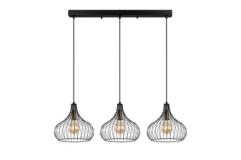 Loftlampe Kiron Sort / Antik Tre, Sort