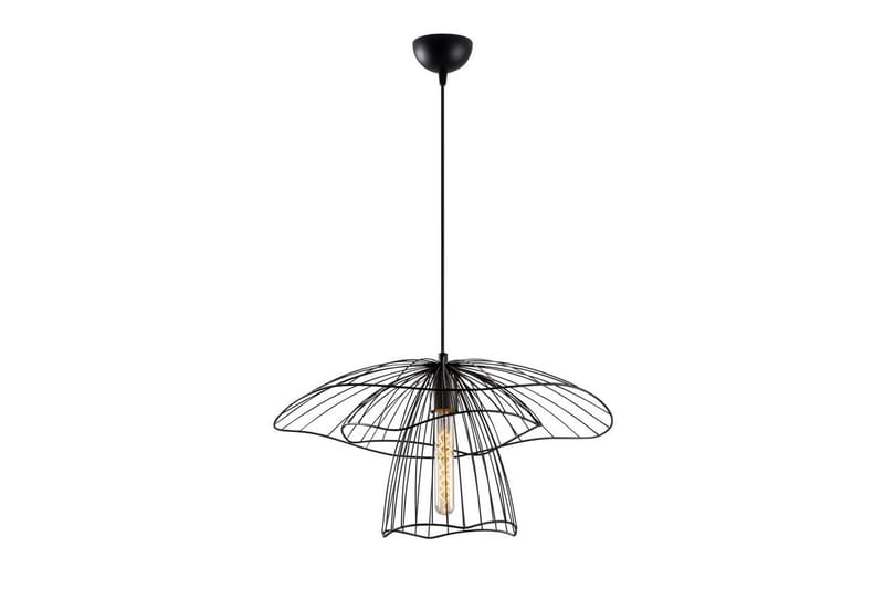 Loftlampe Majrula Blomst Sort, Sort