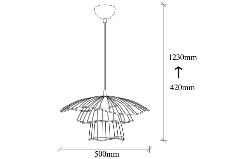 Loftlampe Majrula Blomst Sort - Sort - Belysning - Lamper & indendørsbelysning - Loftlampe - Pendellamper & hængelamper
