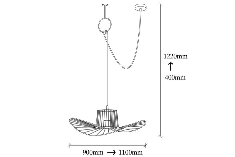 Loftlampe Majrula Sort Enkelt stik - Enkelt stik - Belysning - Lamper & indendørsbelysning - Loftlampe - Pendellamper & hængelamper