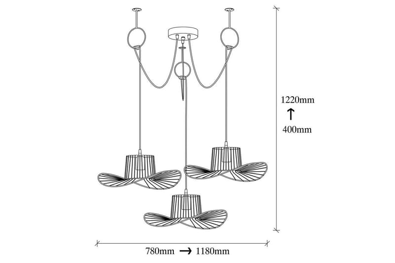 Loftlampe Majrula Sort Tre stik - Tre stik - Belysning - Lamper & indendørsbelysning - Loftlampe - Pendellamper & hængelamper