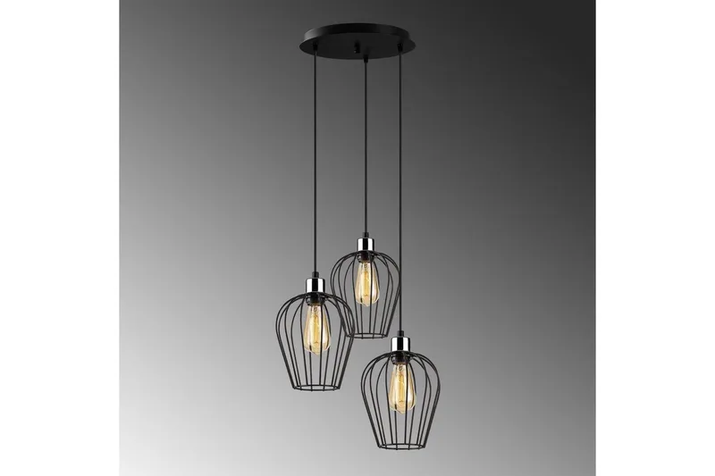 Loftlampe Majrulao sort cirkel - Sort - Belysning - Lamper & indendørsbelysning - Loftlampe - Pendellamper & hængelamper