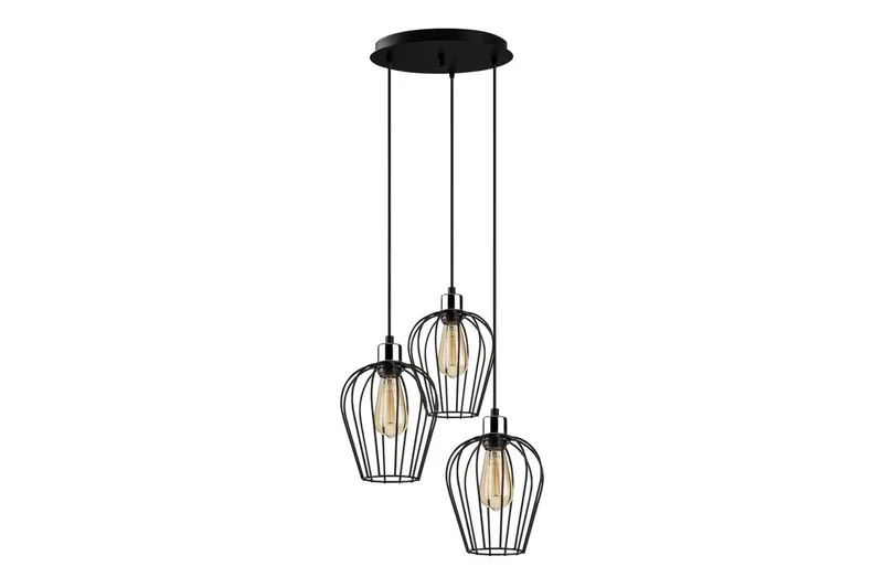 Loftlampe Majrulao sort cirkel, Sort