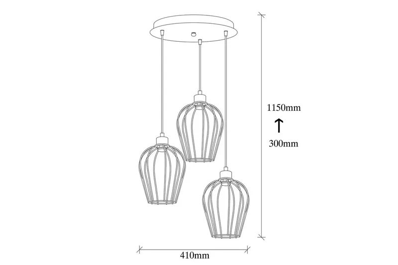 Loftlampe Majrulao sort cirkel - Sort - Belysning - Lamper & indendørsbelysning - Loftlampe - Pendellamper & hængelamper