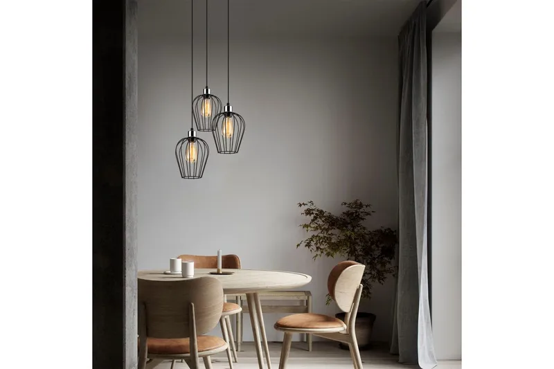 Loftlampe Majrulao sort cirkel - Sort - Belysning - Lamper & indendørsbelysning - Loftlampe - Pendellamper & hængelamper