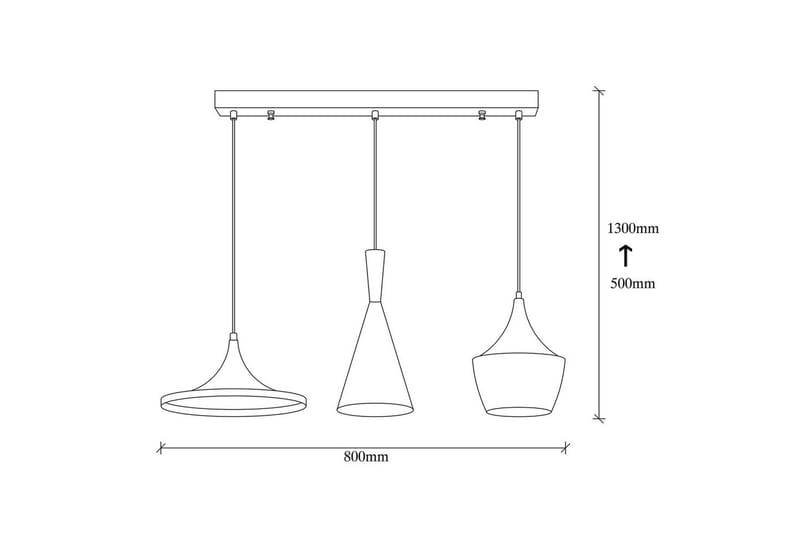 Loftlampe Mangol Sæt Sort / Rany - Guld/Sort - Belysning - Lamper & indendørsbelysning - Loftlampe - Pendellamper & hængelamper