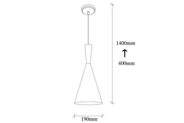 Loftlampe Mangol Sort / Rød Diameter: 19 cm - Mørkerød/Sort - Belysning - Lamper & indendørsbelysning - Loftlampe - Pendellamper & hængelamper