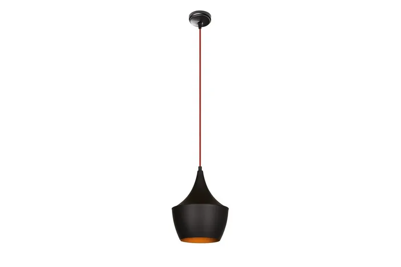 Loftlampe Mangol Sort / Rød Diameter: 23 cm, Mørkerød/Sort
