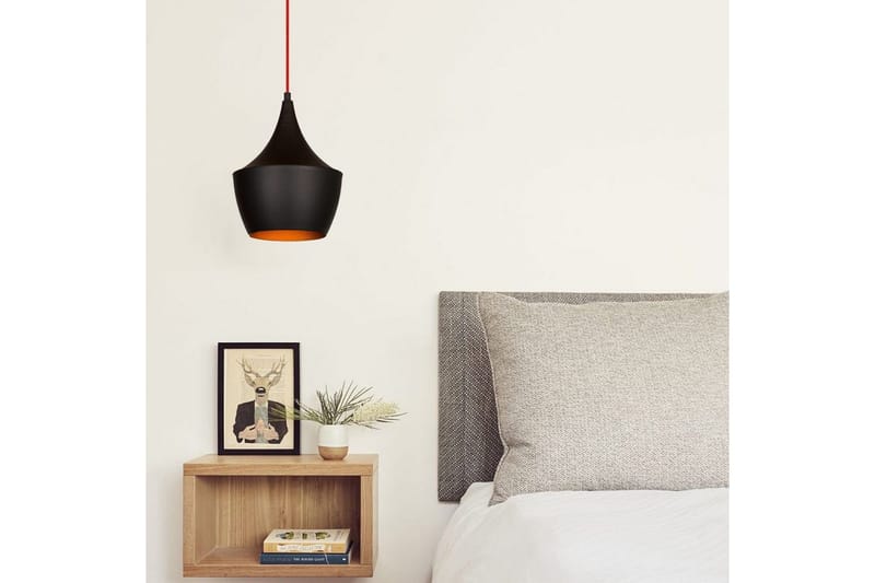 Loftlampe Mangol Sort / Rød Diameter: 23 cm - Mørkerød/Sort - Belysning - Lamper & indendørsbelysning - Loftlampe - Pendellamper & hængelamper
