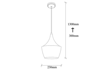 Loftlampe Mangol Sort / Rød Diameter: 23 cm - Mørkerød/Sort - Belysning - Lamper & indendørsbelysning - Loftlampe - Pendellamper & hængelamper