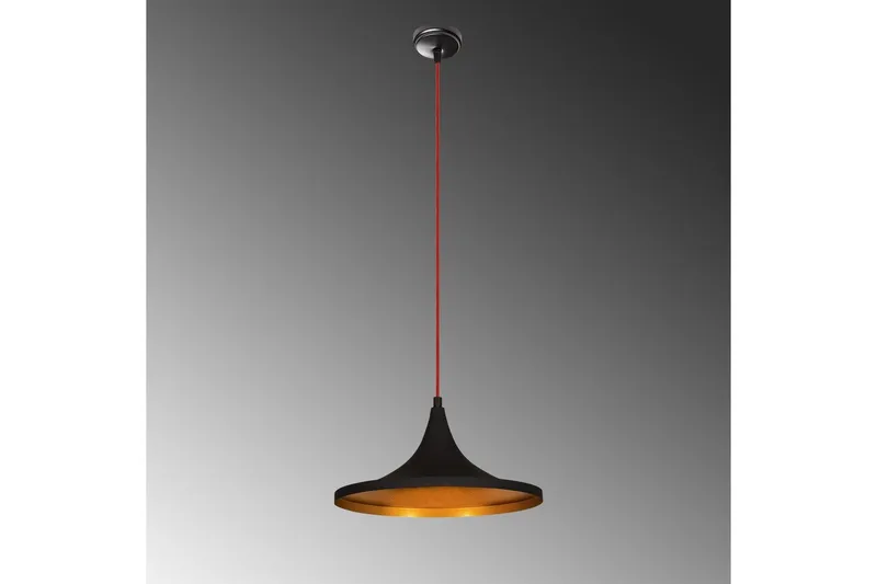 Loftlampe Mangol Sort / Rød Diameter: 35 cm - Mørkerød/Sort - Belysning - Lamper & indendørsbelysning - Loftlampe - Pendellamper & hængelamper