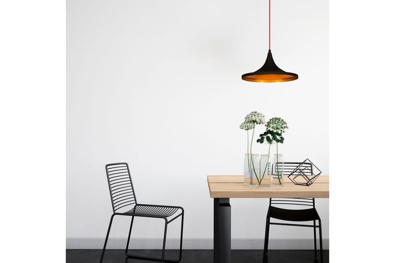 Loftlampe Mangol Sort / Rød Diameter: 35 cm - Mørkerød/Sort - Belysning - Lamper & indendørsbelysning - Loftlampe - Pendellamper & hængelamper