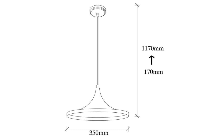 Loftlampe Mangol Sort / Rød Diameter: 35 cm - Mørkerød/Sort - Belysning - Lamper & indendørsbelysning - Loftlampe - Pendellamper & hængelamper